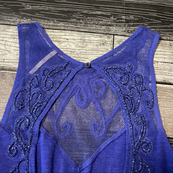 Free People Indigo Bodycon Backless Mini Dress Women’s Size XS Cotton - Picture 9 of 11